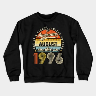 Awesome Since August 1996 Vintage 27th Birthday Crewneck Sweatshirt